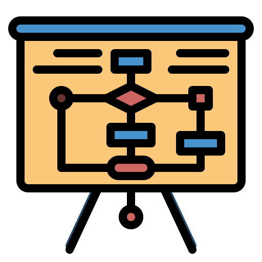 diagrama de flujo icono gratis