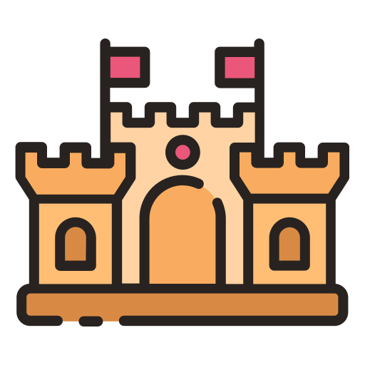 castillo inflable icono gratis