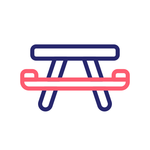 Picnic table Generic Outline Color icon