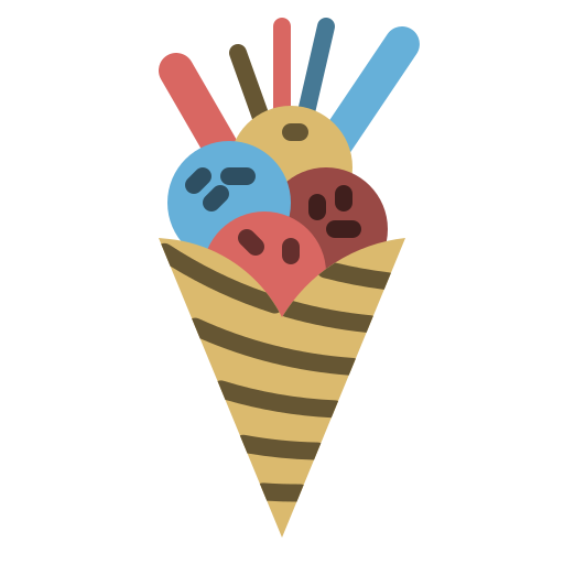 cucurucho de helado icono gratis