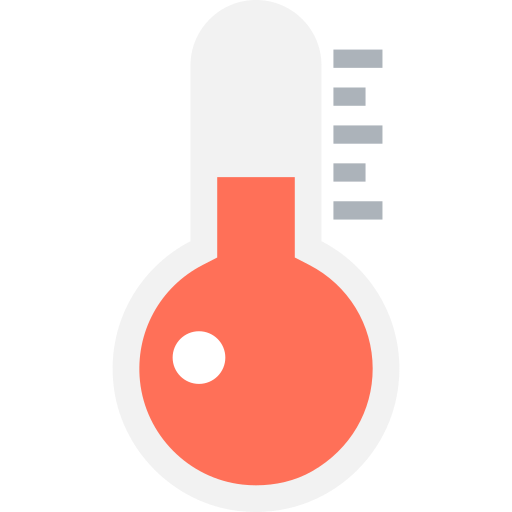 Thermometer Flat Color Flat Icon