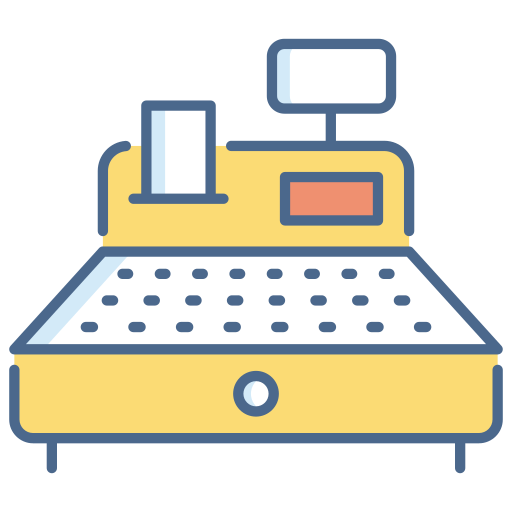 caja registradora icono gratis