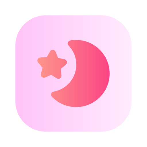 Half moon icon (Symbol png) pink