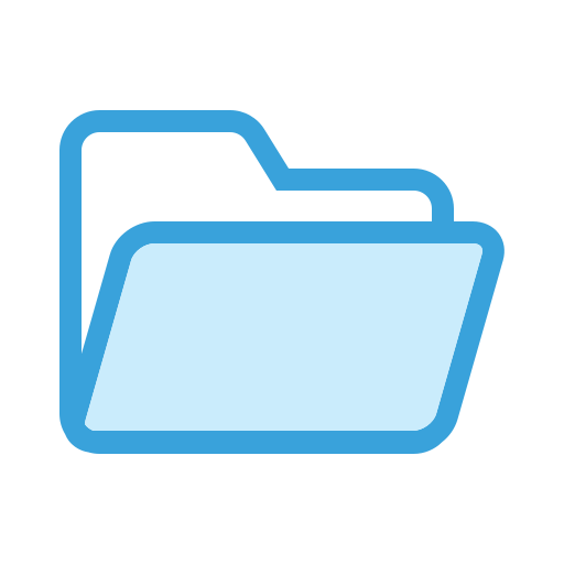 blue open folder icon