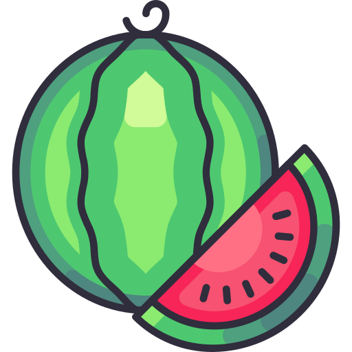 Watermelon Generic Outline Color icon