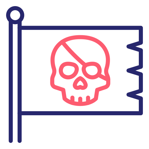 bandera pirata icono gratis