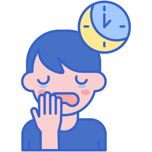 Sleep Deprivation Flaticons Lineal Color Icon 