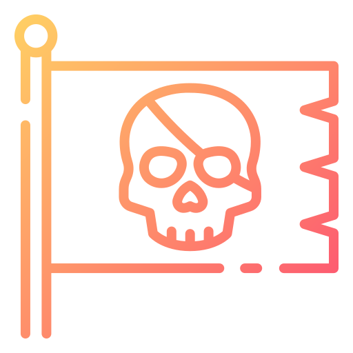 bandera pirata icono gratis