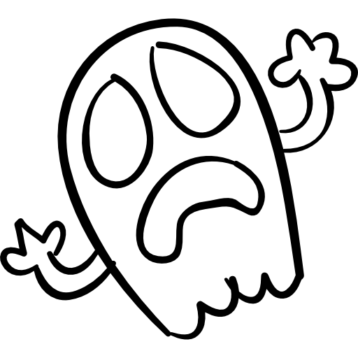 Desenho de fantasma de halloween para sites e aplicativos