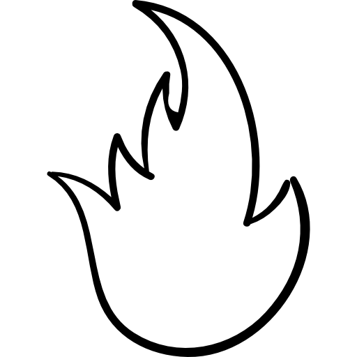 desenho de contorno elemento de vetor de fogo ícone de chama