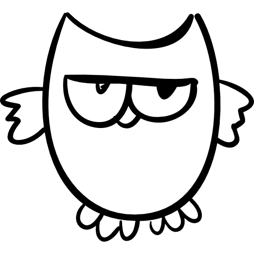 Owl night bird outline - Free animals icons