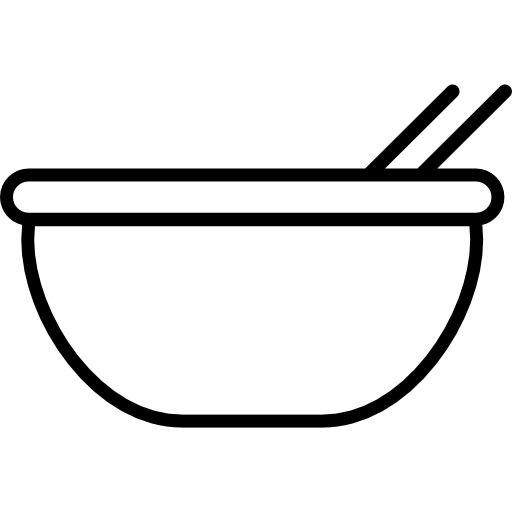 silence heap Recite Chinese food bowl with chopsticks - Free food icons