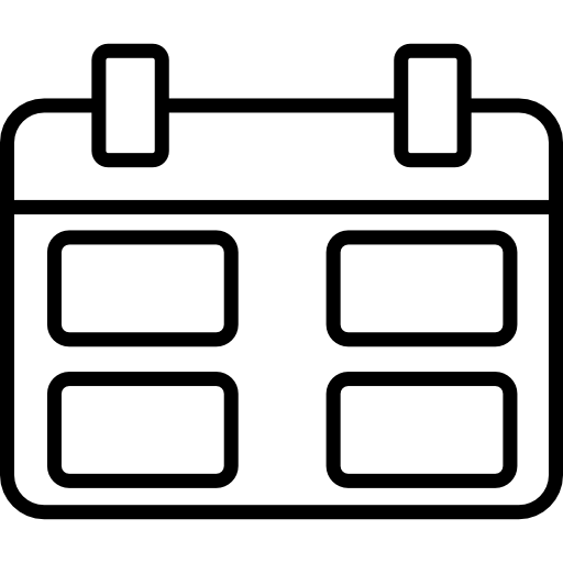 esquema del calendario icono gratis