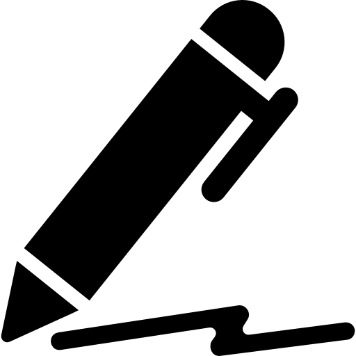 Pen filled writing tool free icon
