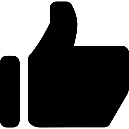 Thumb up filled gesture free icon
