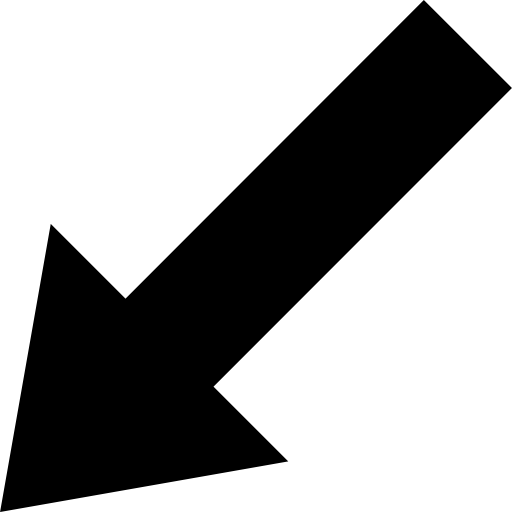 arrow pointing down and left