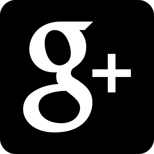 Google Plus logo on black background free icon