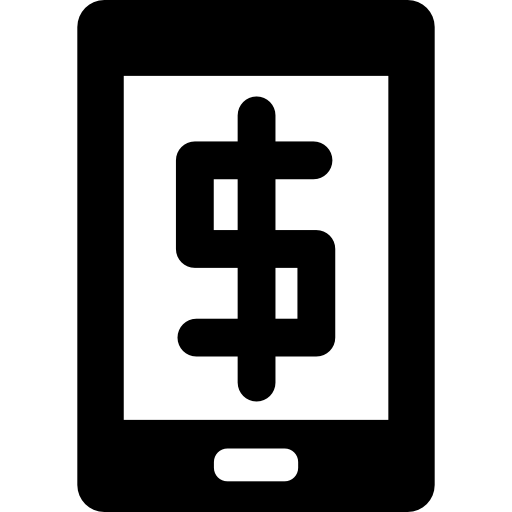 dólares comercio digital icono gratis