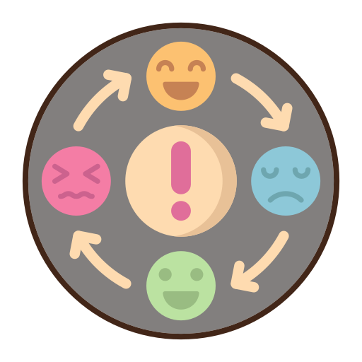 Mood swings Flaticons Lineal Color icon