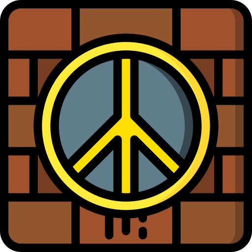 Peace symbol Basic Miscellany Lineal Color icon