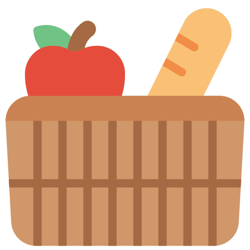 Picnic basket Basic Miscellany Flat icon