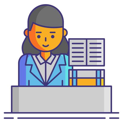 Librarian Flaticons Lineal Color icon