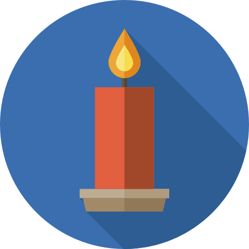 Candle Flat Circular Flat icon
