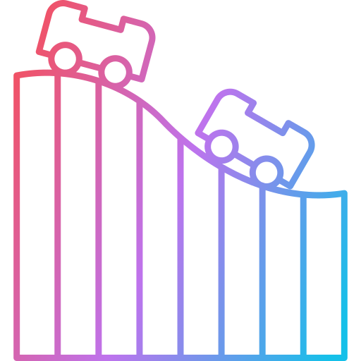 montaña rusa icono gratis