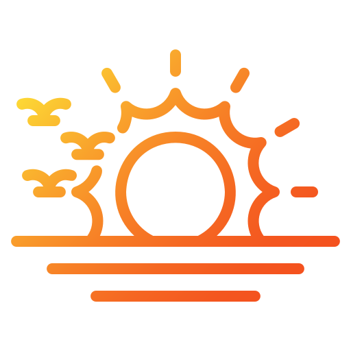 puesta de sol icono gratis