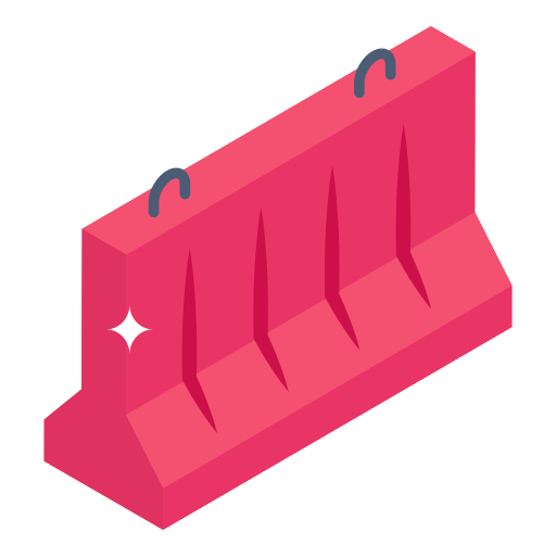 Road barrier free icon