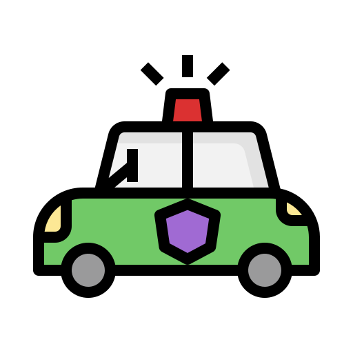 coche de policía icono gratis