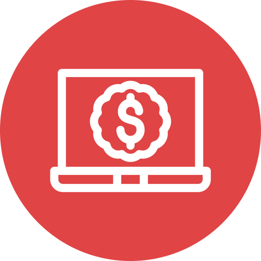 argent en ligne Icône gratuit