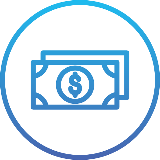 billetes de banco icono gratis