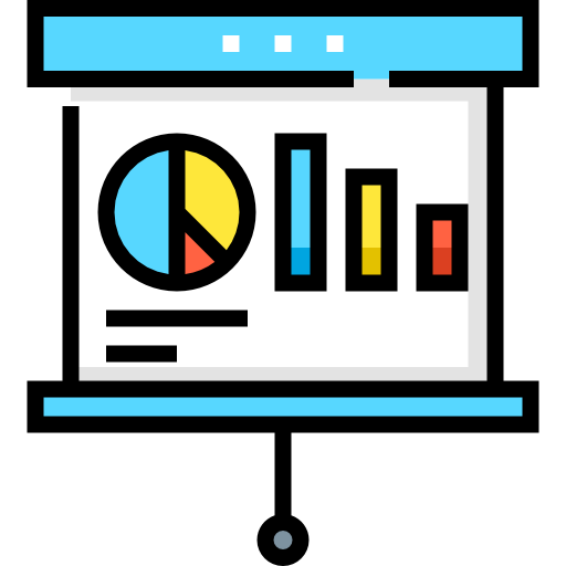 Presentation Detailed Straight Lineal color icon