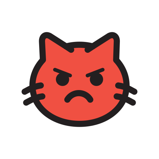 Premium PSD  Angry face expression cat emoticon sticker 3d icon  illustration