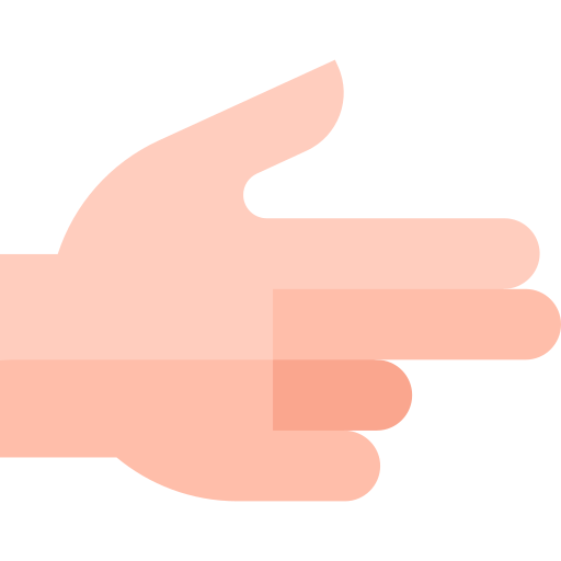 Hand Basic Straight Flat icon