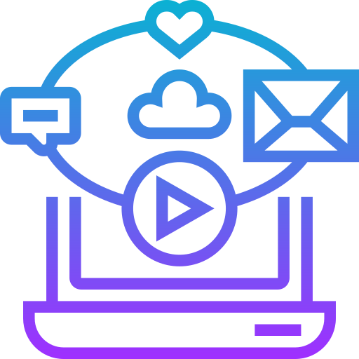 medios de comunicación social icono gratis