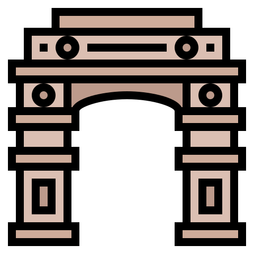 puerta de la india icono gratis