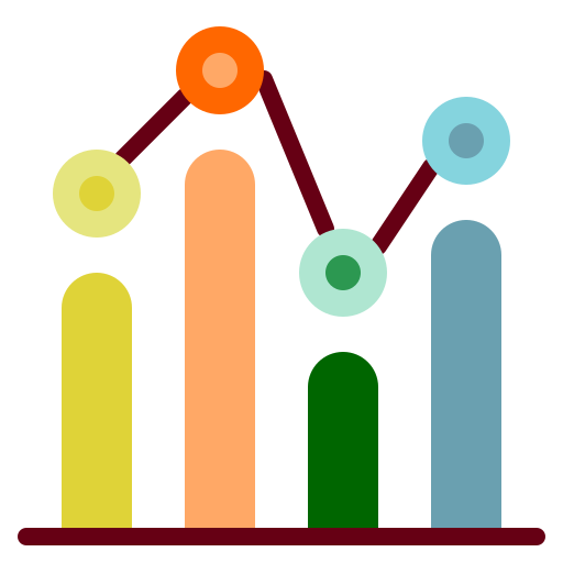 gráfico de líneas icono gratis