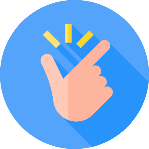 It's simple - finger snap icon in flat style. Easy icon. Finger