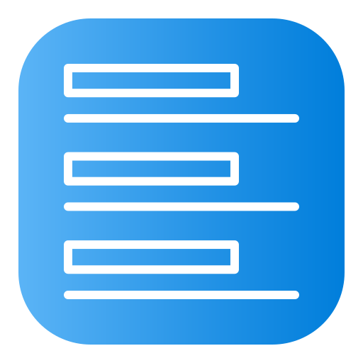 List Generic Flat Gradient icon