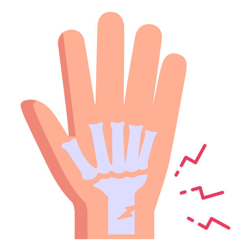 Broken hand Generic Flat icon