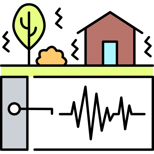 sismología icono gratis