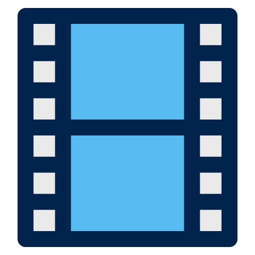 Film strip Generic Blue icon