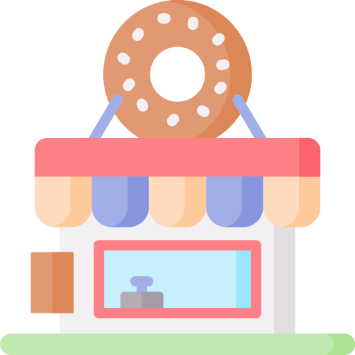 tienda de donas icono gratis