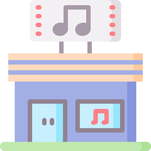 tienda de música icono gratis