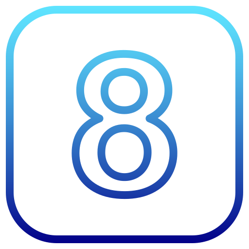 numero 8 icono gratis