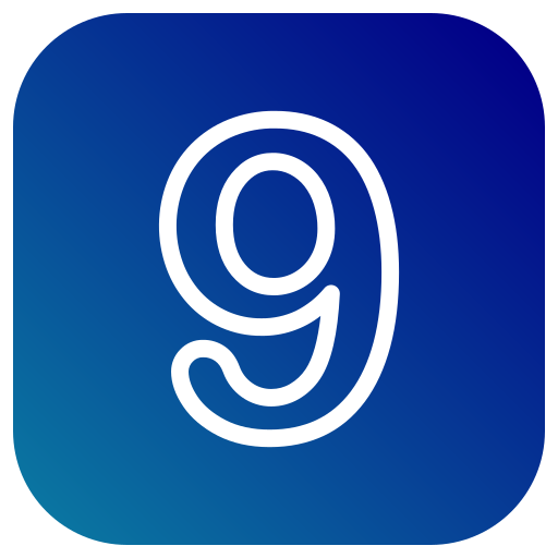 Number 9 Generic Flat Gradient icon