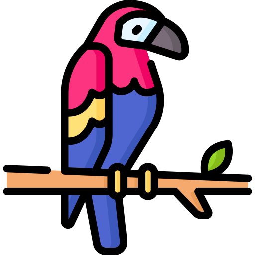 guacamaya roja icono gratis