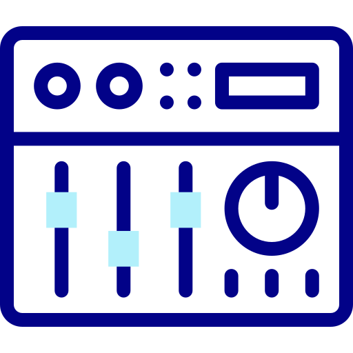 Sound mixer Detailed Mixed Lineal color icon